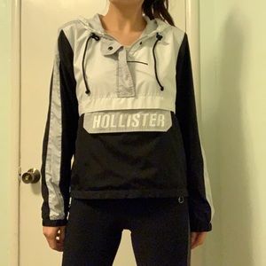 Hollister Black & White Windbreaker